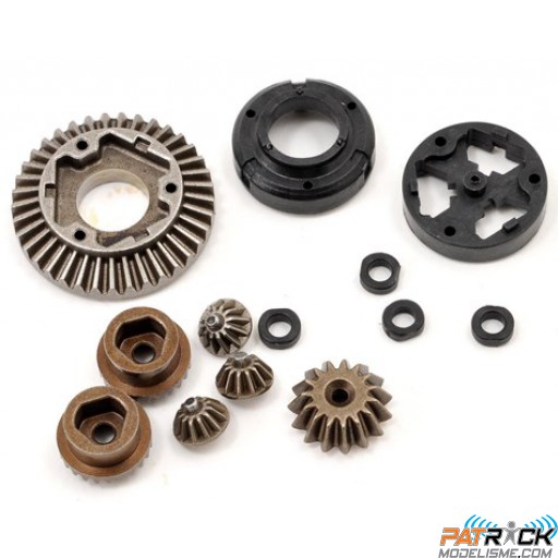 Set de corps de diff et entretoises av/arr - LOSI Mini 8ight 1/14E