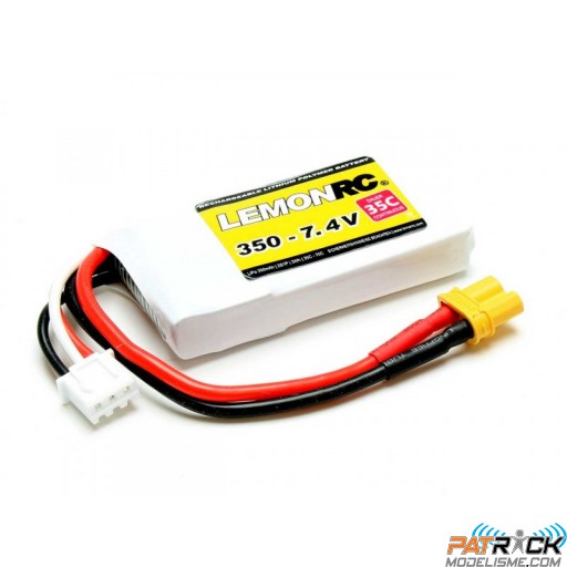 Accu LiPo Lemon RC 350mAh 35C 2S (23 gr) XT30