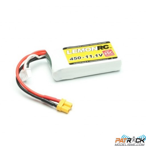 Accu LiPo Lemon RC 450mAh 35C 3S (44 gr) XT30
