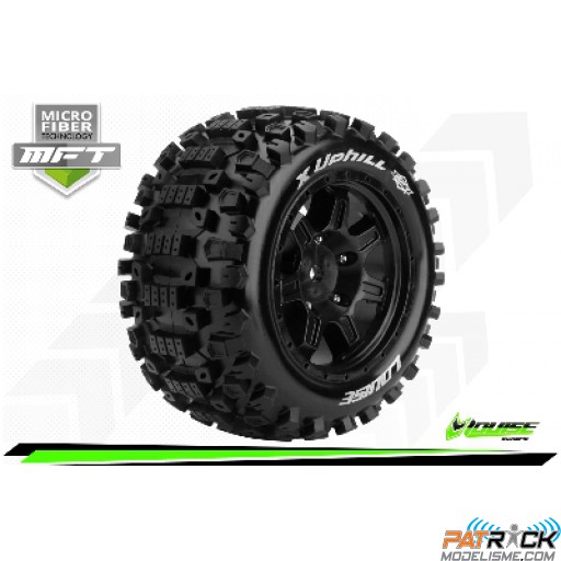 Roues Louise RC X-UPHILL MFT + Jantes noires Hexa 24mm X-MAXX (x2)