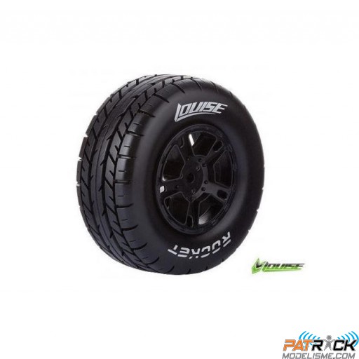 Roues Louise RC SC-Rocket Jantes Noir Hexa 12mm Short Course 1/10