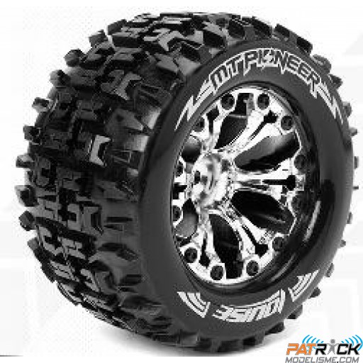 Roues Louise RC MT-PIONEER Jantes avant 2.8 chrome Monster Truck 1/10