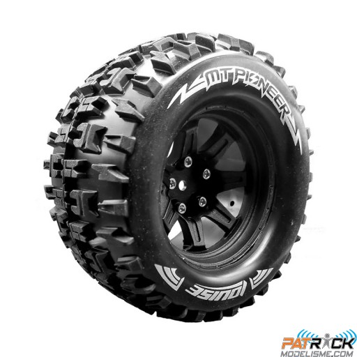 Roues Louise RC MT-PIONEER Jantes 2.8 noires hexa 14mm Truck 1/10 Arrma