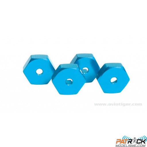 Hexagone de roue ALU bleu 4 pièces – SHARK-18