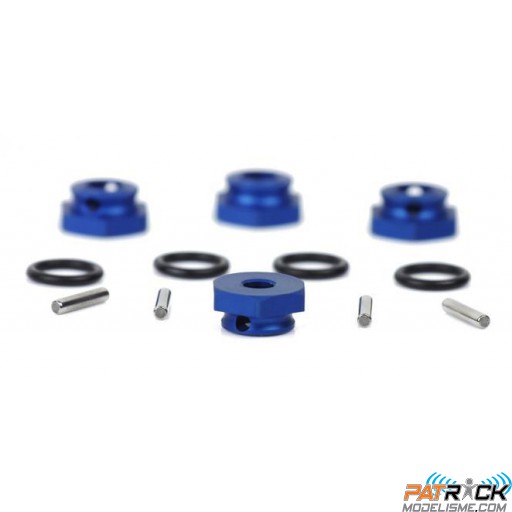 HEXAGONES DE ROUE ALU BLEU S4 - BLAST S10