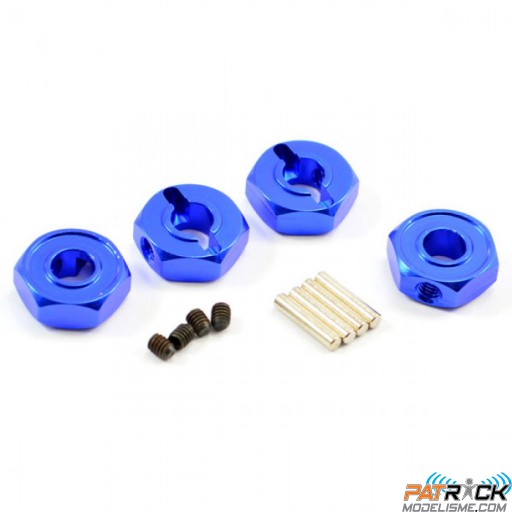 FTX VANTAGE/CARNAGE Hexagones de roue ALU bleu (4pcs)