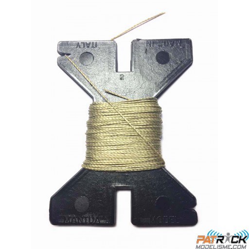Fil de gréement écru diamètre 0,75mm, longueur 10 mètres