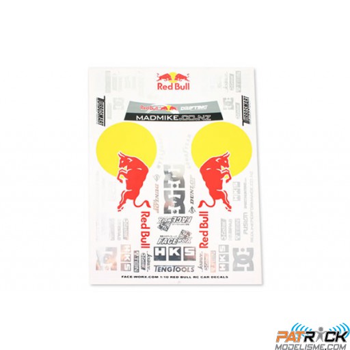 Planche d'autocollants Matrixline HKS Formula Drift Red Bull