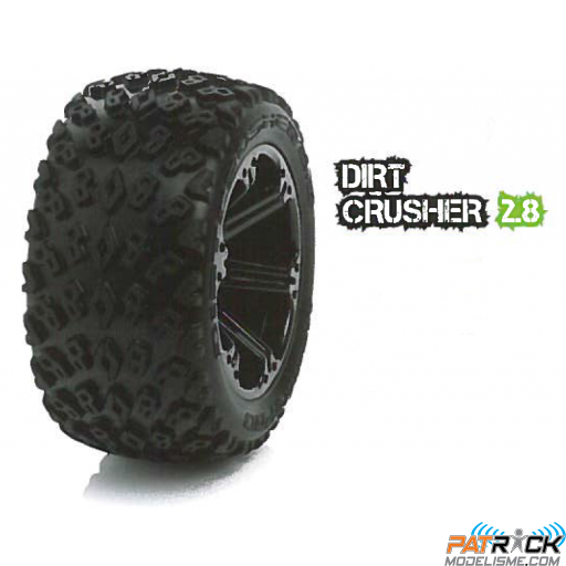 MEDIAL PRO DIRT CRUSHER 2.8 Monté-collés HEX. 12mm - AV&AR pour 1/10emes - La Paire