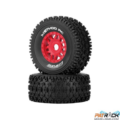 Roues Method RC GEOFORM SC rouge 17mm (paire) 1/8 SC