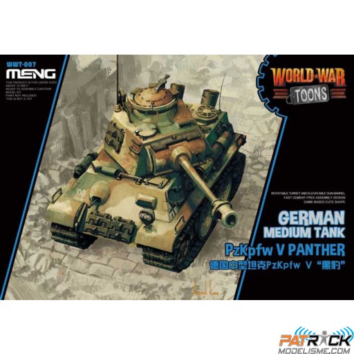 Meng Char PzKpfw V Panther (SERIE WORLD WAR TOON) (EASY CLIP)