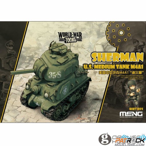 Meng Char M4A1 SHERMAN US (SERIE WORLD WAR TOON)  (EASY CLIP)