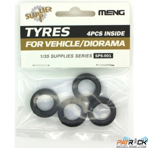 1/35e Meng Set pneus 22x12x8mm pour véhicules/dioramas