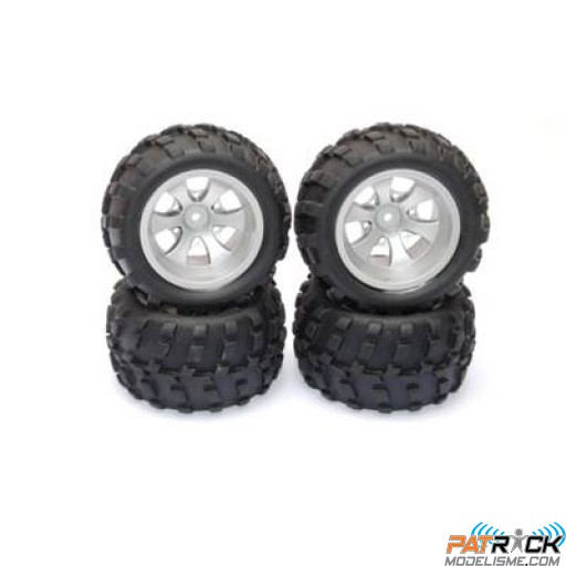 4 roues équipées de pneus V - Mini MHD 1/18