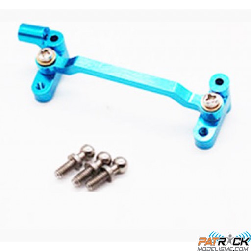 Barre Ackerman alu bleu - Mini MHD 1/18e