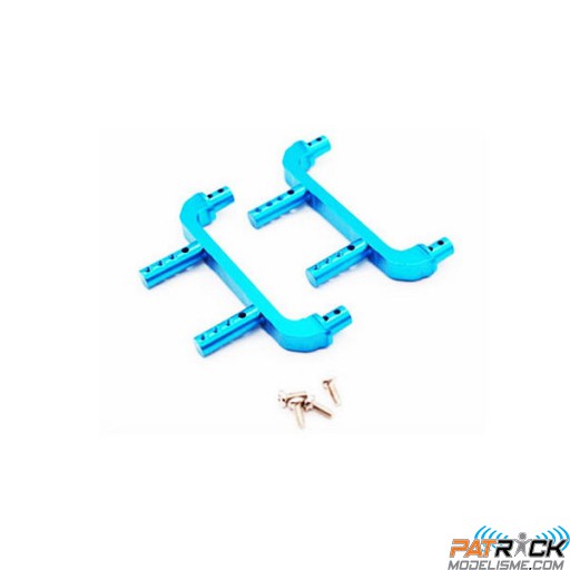 2 Supports de carrosserie alu bleu - Mini MHD 1/18e
