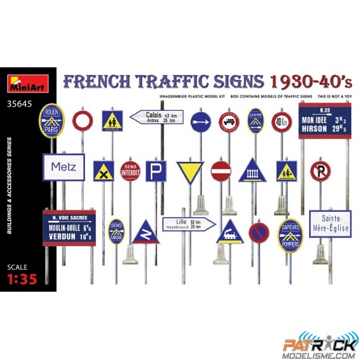 1/35e MiniArt Set de panneaux de signalisation 1930/40