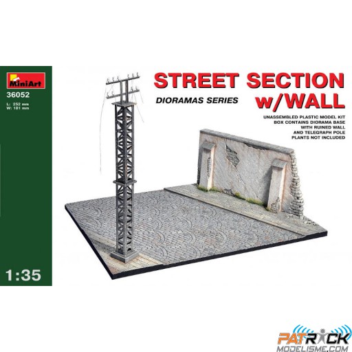 1/35e MiniArt Section de rue avec mur