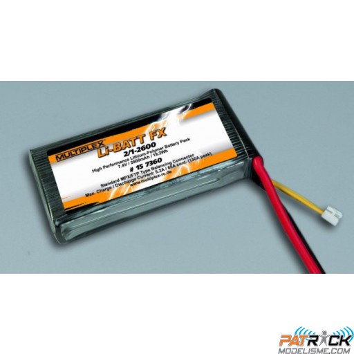 Accu LiPo Li-BATT FX 2S/1P-2600mAh 7.2V (M6)