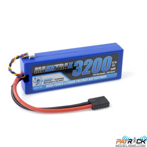 Accu LiPo HARDCASE TRAXXMAX 3200 mAh 11.1V 3S 25C Fiche Traxxas