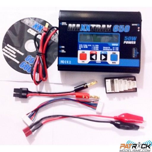 Chargeur Maxxtrax équilibreur 650 LiPo 1-6 Elts 12v