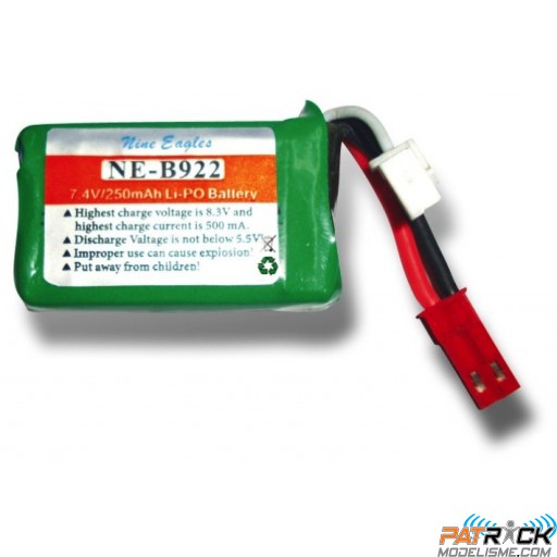 Batterie LiPo 7,4 V 250 mAh Bec - Sky Surfer