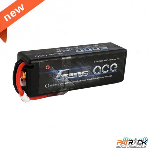 Accu LiPo GENS ACE 5000mAh 3S 50C - XT90 Hardcase 15