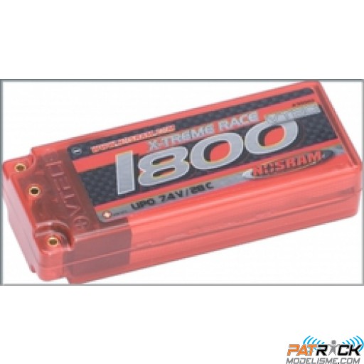 Accu LiPo X-treme race Vtec 7,4V/2S 28C 1800 mAh