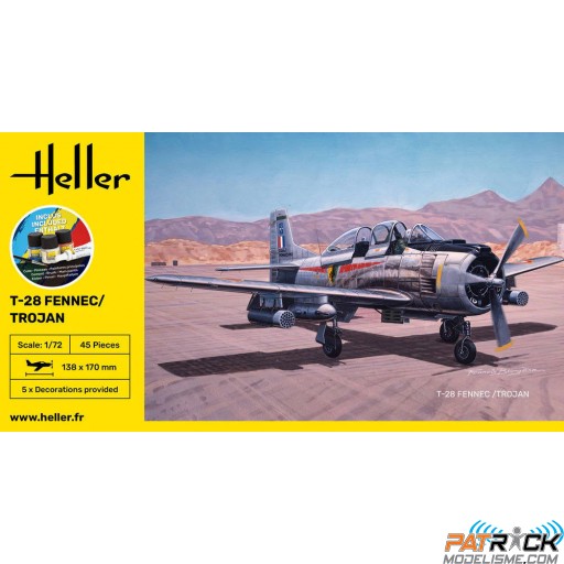 1/72e Heller STARTER KIT T-28 Fennec / Trojan