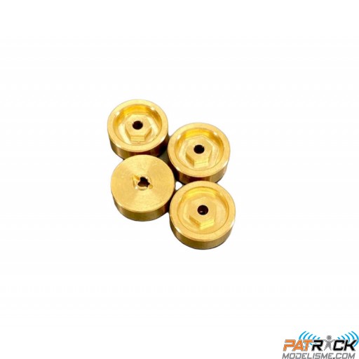 Hexagones de roues laiton 11gr Absima 1:18 PRO Crawler