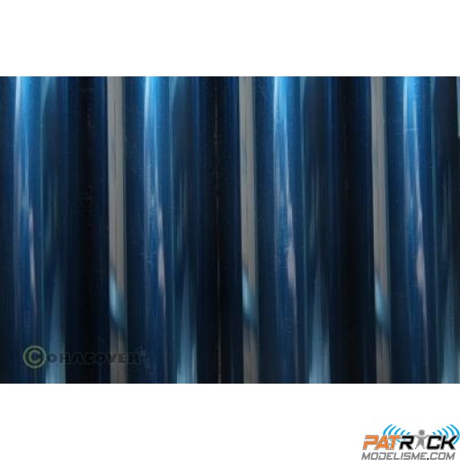 Film Oracover 0,6x2M couleurs transparentes bleu