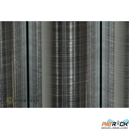 Film Oracover 0,6x2M couleurs standard aluminium brossé