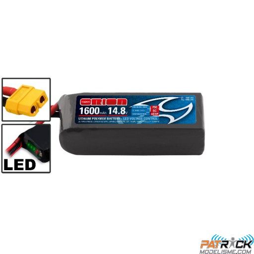 Accu LiPo ORION RACING LIPO 4S-1600-14.8V-75C XT60