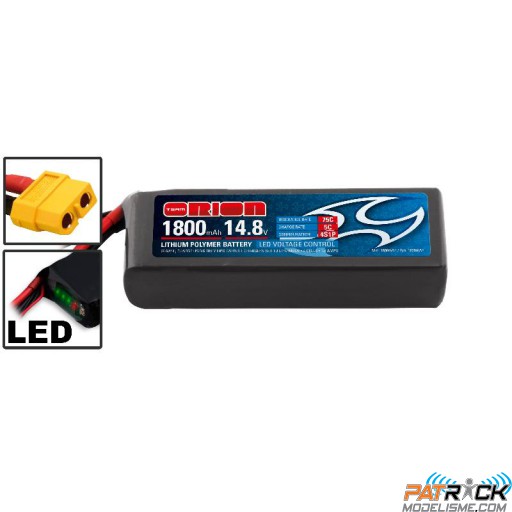 ACCU RACING DRONE LIPO 4S-1800-14.8V-75C XT60