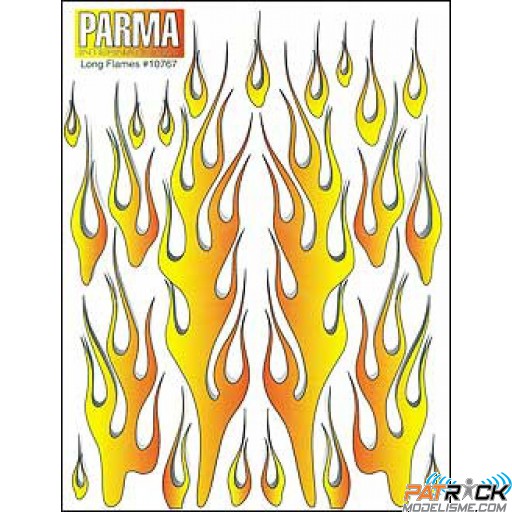 Planche d'autocollants Parma Decal Long Flames