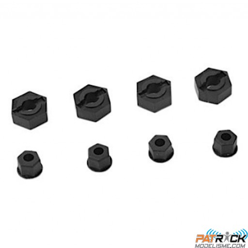 Hexagones de roue+Ecrous nylon – TS 2/TS 4/TS 4N/SSK/SST