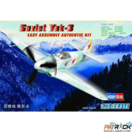 1/72e Hobby boss Soviet Yak-3 - Avions Militaires - Les Kits Plastiques -  Boutique Maquette