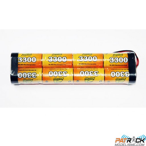 Accu NiMH A2pro pack émetteur 9.6v TX type Futaba 3300mAh SUR-COMMANDE