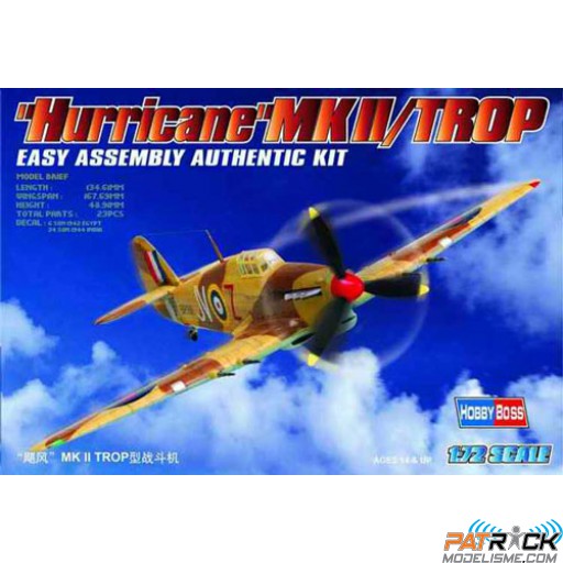 1/72e Hobby boss Hurricane MK II Trop