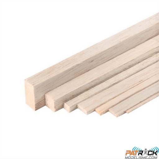 Baguette balsa rectangulaire 10x20mm 1m