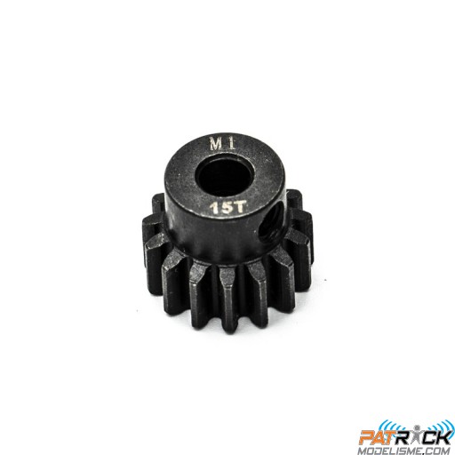 Pignon moteur Acier 15 dents Module 1 - axe 5mm