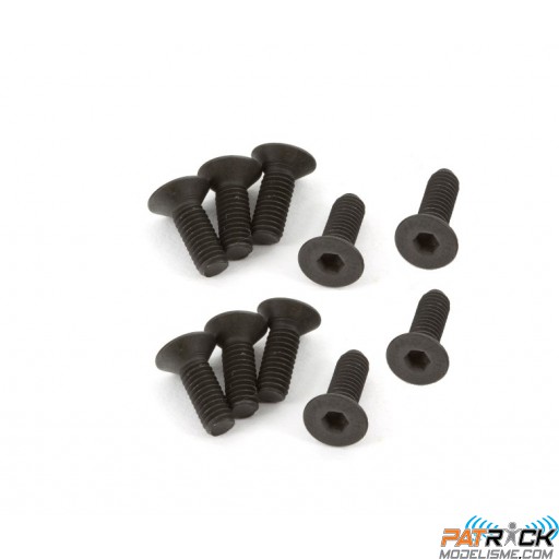 Vis noire BTR tête fraisée M4x12mm 10 pièces