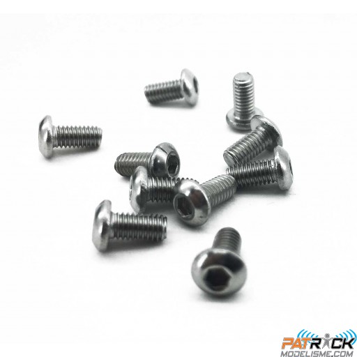 Vis inox BTR tête ronde 3x6mm 10 pièces