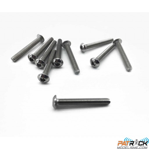 Vis inox BTR tête ronde 3x18 mm 10 pièces