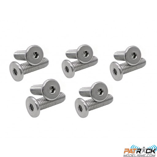 Vis inox BTR tête plate 3x6mm 10 pièces