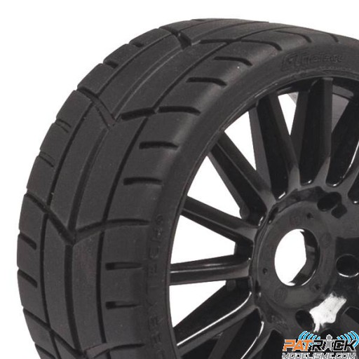 Roues Hobbytech Challenge monte sur jante Noire 1/8 (2pcs) 1/8ème