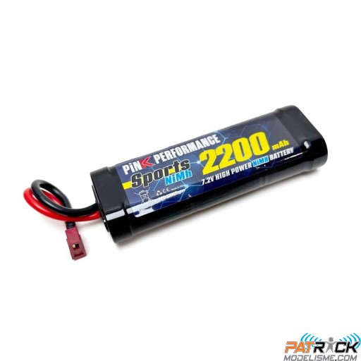 Accu NiMH Pink Performance Sports 7.2V-2200Mah (Deans)