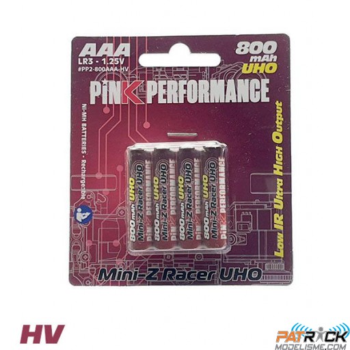 Accu NiMH Pink Performance 800mAh UHO HV 1.25V (4 pcs) format AAA/LR03