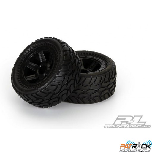 Roues Proline Desperado Black sur pneu Dirt Hawg I - 1/16 E-REVO