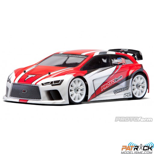 Carrosserie à peindre Tornado RallyCross pour 1/16E